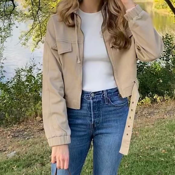 Tinsel Jackets & Coats Tinsel Crop Utility Jacket Poshmark